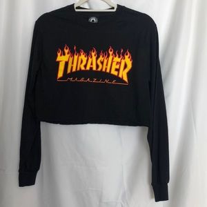 Thrasher long sleeve top (personally cropped)